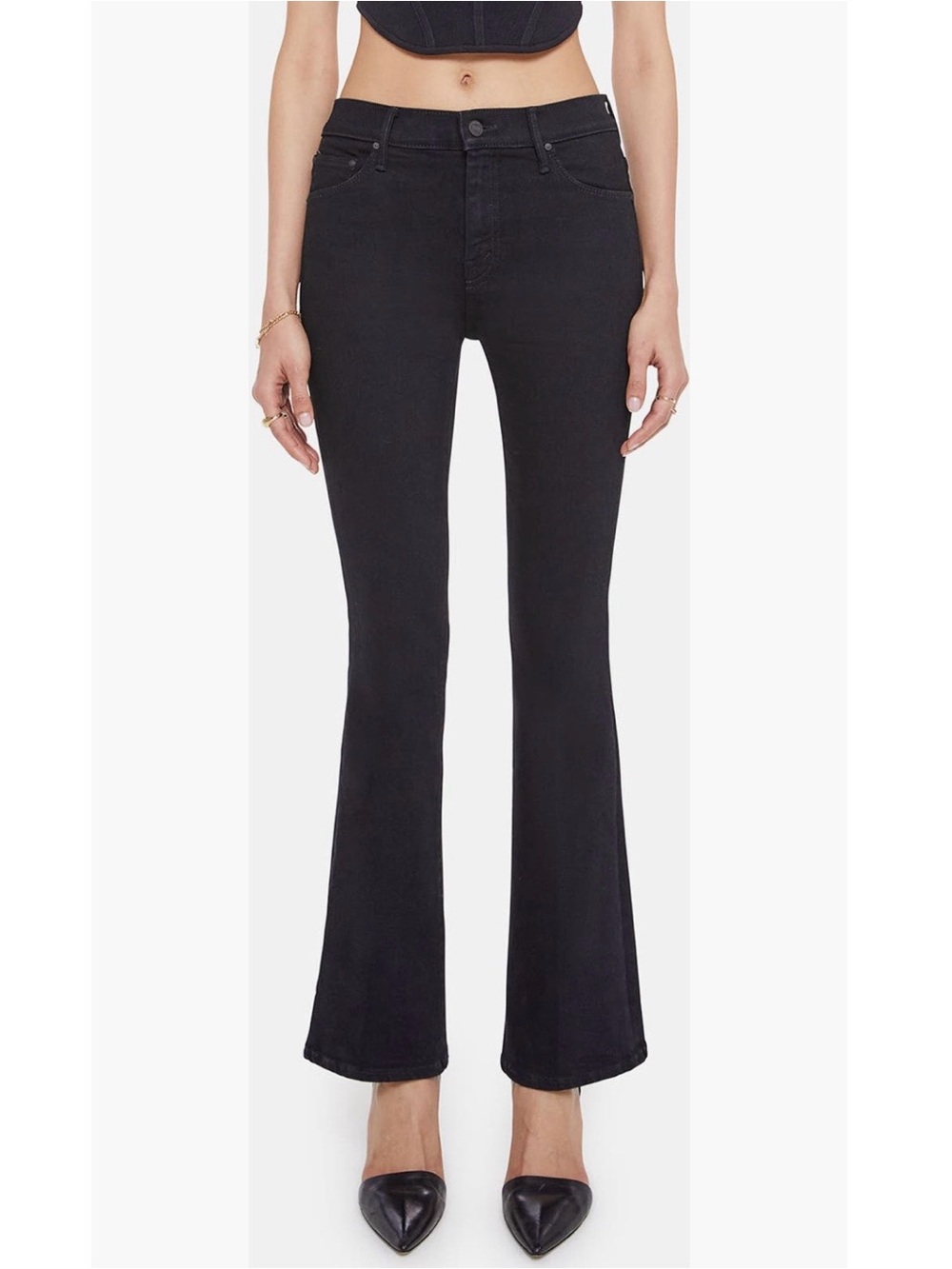 Mother The Weekend Flare Jeans in Nighty Night Size 28 - Picture 4 of 12